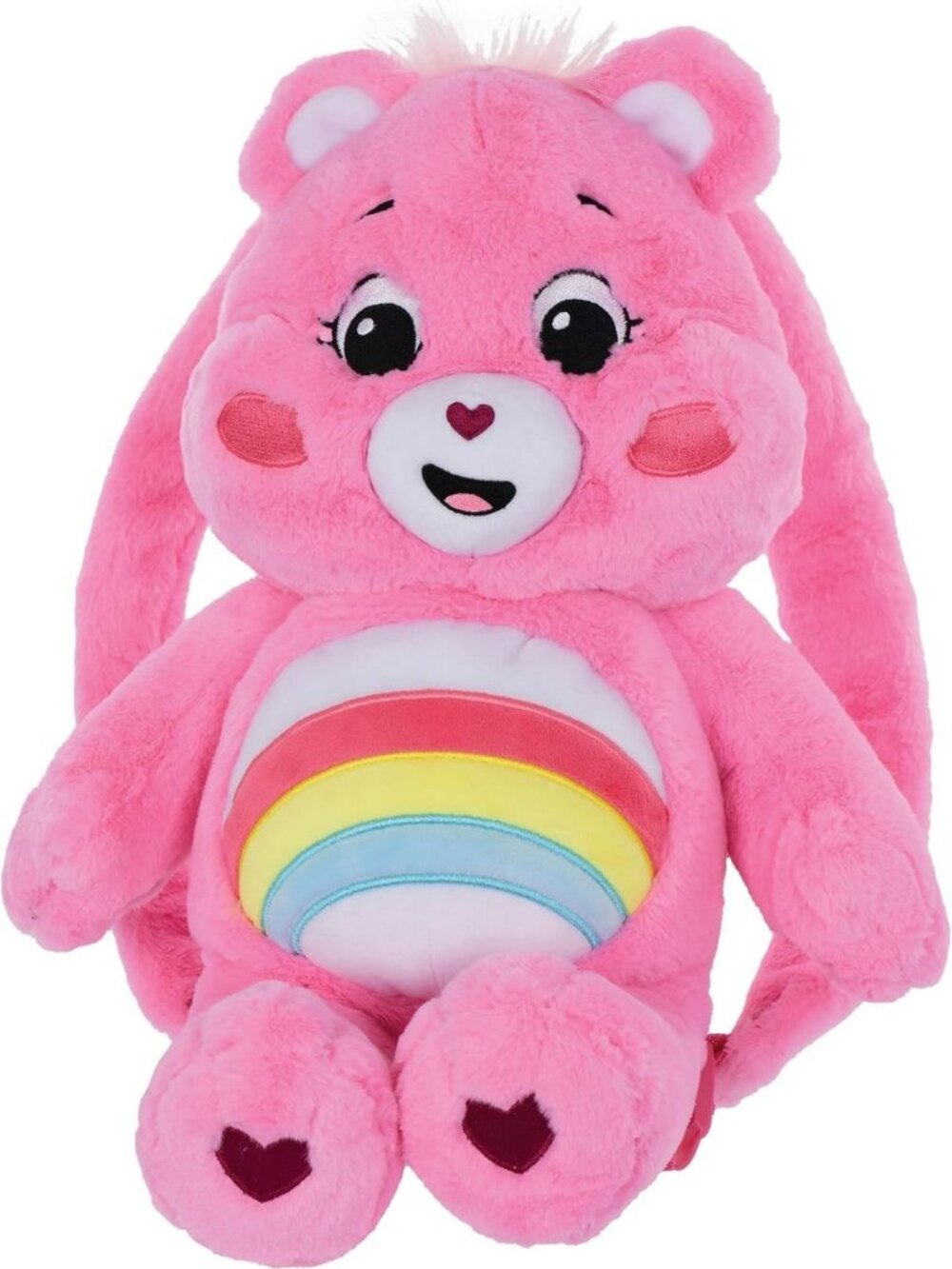 Furry Cheer Bear Shaped Backpack - 16"x12", Adjustable Straps, Zipper Closure